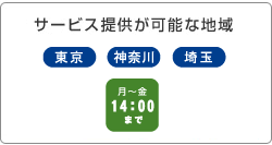 シャトル便:サービスが可能な地域